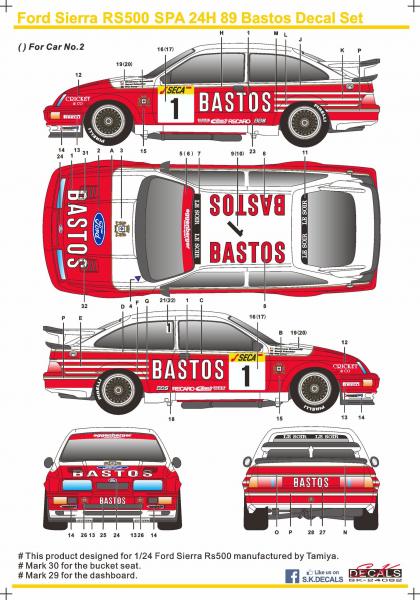 Ford Sierra RS500 Spa 24H 1989 Bastos Racing Team